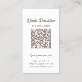 ペットグルーミングサロン気にブティックスピッツポートレート 名刺 (裏面)