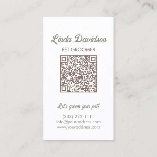 ペットグルーミングサロン気にブティックスピッツポートレート 名刺 (裏面)