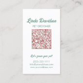 ペットグルーミングサロン気にブティックポードルポートレート 名刺 (裏面)