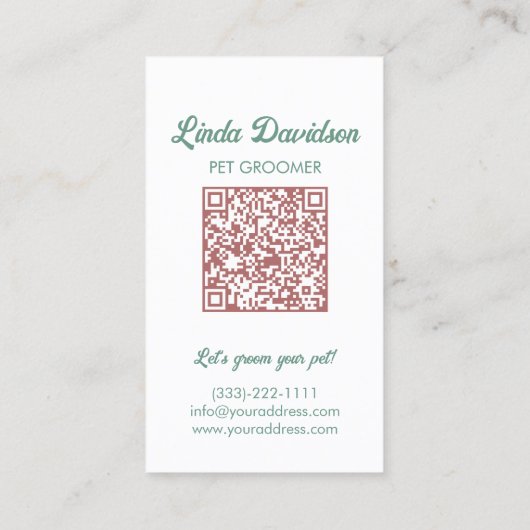 ペットグルーミングサロン気にブティックポードルポートレート 名刺 (裏面)