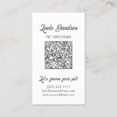 ペットグルーミングサロン気にブティックヨークシャーポートレート 名刺 (裏面)