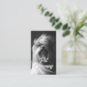 ペットグルーミングサロン気にブティックヨークシャーポートレート 名刺 (スタンド正面)