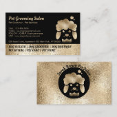 ペットグルーミングサロン金ゴールド きらめく 名刺 (正面/裏面)