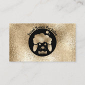 ペットグルーミングサロン金ゴールド きらめく 名刺 (裏面)