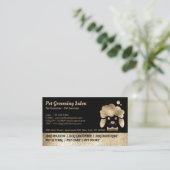 ペットグルーミングサロン金ゴールド きらめく 名刺 (スタンド正面)