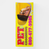 ペットグルーミングサービス編集可能バナー 横断幕 (縦)