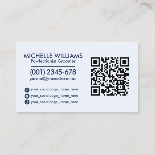 ペットグルーミングサービス 名刺 (裏面)