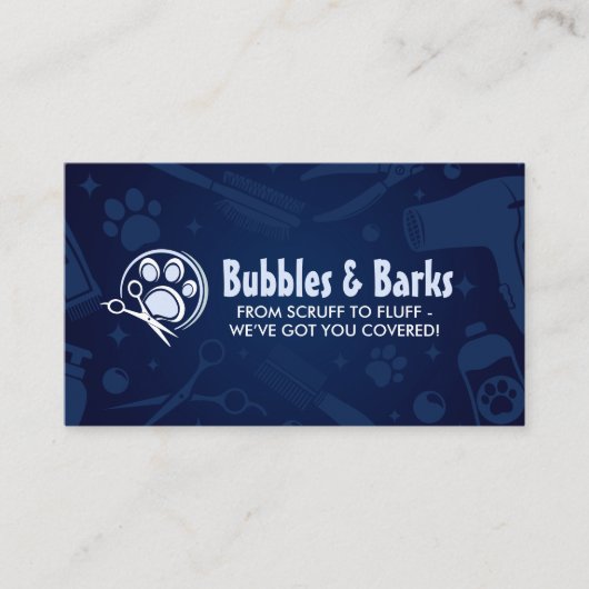 ペットグルーミングサービス 名刺 (正面)