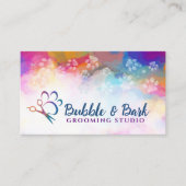 ペットグルーミングサービス – 水彩画 名刺 (正面)
