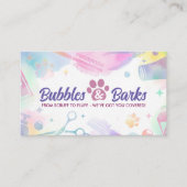 ペットグルーミングサービス – 水彩画 名刺 (正面)