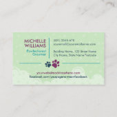 ペットグルーミングスタジオ – トリマーサービス 名刺 (裏面)