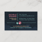 ペットグルーミングスタジオ – トリマーサービス 名刺 (裏面)