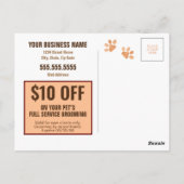 ペットグルーミングスパ日葉書 ポストカード (裏面)