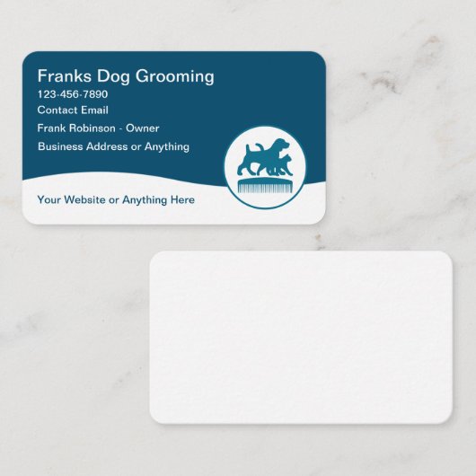 ペットグルーミングテーマ名刺モダン 名刺 (正面/裏面)