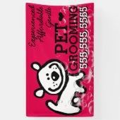 ペットグルーミングドッグキャットカスタマイズ可能なプロモーション 横断幕 (縦)