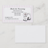 ペットグルーミングドッグトリマーファンシースパストライプ 名刺 (正面/裏面)