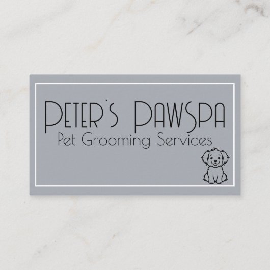 ペットグルーミングドッグポーロイヤリティ 名刺 (裏面)