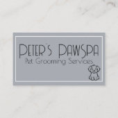ペットグルーミングドッグポーロイヤリティ 名刺 (裏面)