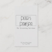 ペットグルーミングドッグポーロイヤリティ 名刺 (裏面)