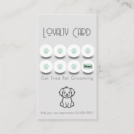ペットグルーミングドッグポーロイヤリティ 名刺 (正面)