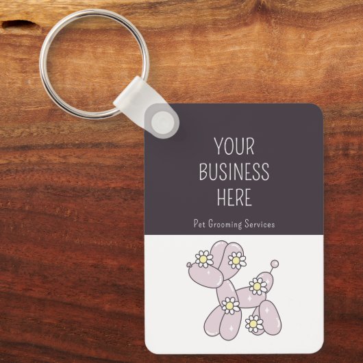 ペットグルーミングバルーンドウマーチ会社 キーホルダー (正面)
