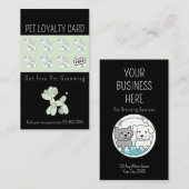 ペットグルーミングバルーンドグリーンロイヤリティ 名刺 (正面/裏面)