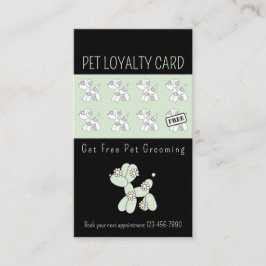 ペットグルーミングバルーンドグリーンロイヤリティ 名刺