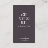 ペットグルーミングバルーンドッグロイヤリティ 名刺 (裏面)