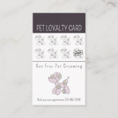 ペットグルーミングバルーンドッグロイヤリティ 名刺 (正面)