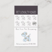 ペットグルーミングバルーンドッグロイヤリティ 名刺 (正面)