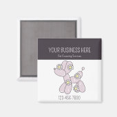 ペットグルーミングバルーンドドビジネスカード マグネット (正面/裏面)