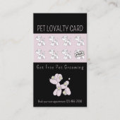 ペットグルーミングバルーンドピンクロイヤリティ 名刺 (正面)