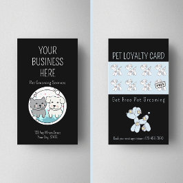 ペットグルーミングバルーンドブルーロイヤリティ 名刺