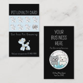 ペットグルーミングバルーンドブルーロイヤリティ 名刺 (正面/裏面)