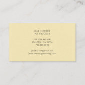 ペットグルーミングペットスパ 名刺 (裏面)