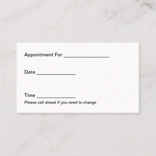 ペットグルーミングモバイルアポイントメントカード 予約カード (裏面)