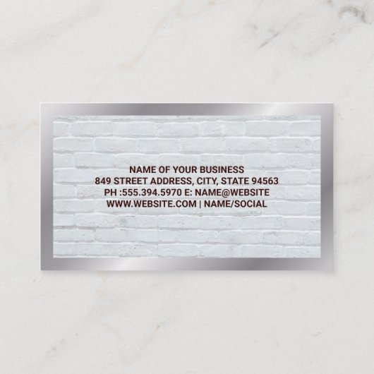 ペットグルーミングロゴ | 犬の櫛 名刺 (裏面)