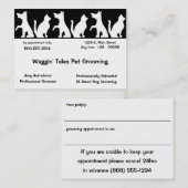 ペットグルーミング事業およびアポイントメントカード 予約カード (正面/裏面)