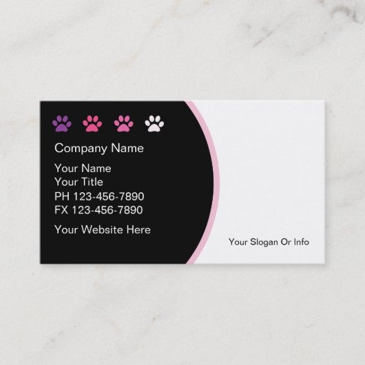 ペットグルーミング名刺ニュートレンディー 名刺 (正面)