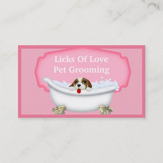 ペットグルーミング名刺 名刺 (正面)