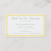 ペットグルーミング名刺 名刺 (裏面)