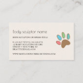 ペットグルーミング座りドッグキャットポー 名刺 (裏面)