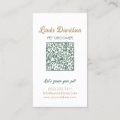 ペットグルーミング気にサロンブティックラブラドールポートレート 名刺 (裏面)