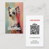 ペットグルーミング気に中国のポートレート 名刺 (正面/裏面)