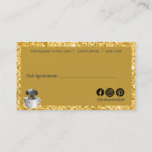 ペットグルーミング犬グリッター事業 予約カード (裏面)