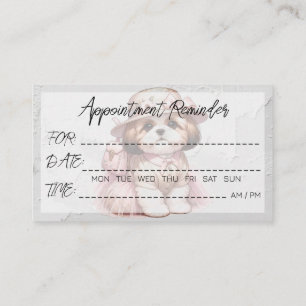 ペットグルーミング獣医師アポイントメントリマインダー 名刺