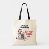 ペットグルーミング赤と黒で新郎を取得 トートバッグ (裏面)