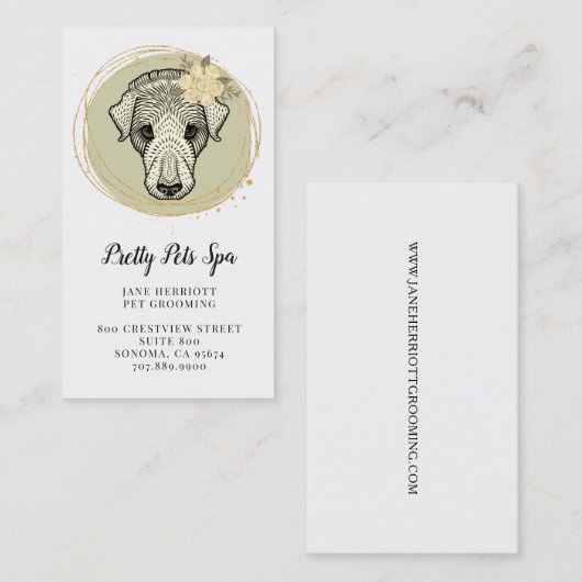 ペットグルーミング 名刺 (正面/裏面)