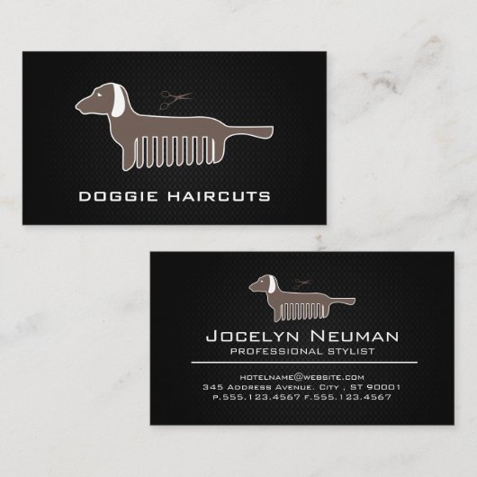 ペットグルーミング 名刺 (正面/裏面)