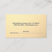 ペットグルーミング | 金お洒落属 予約カード (裏面)